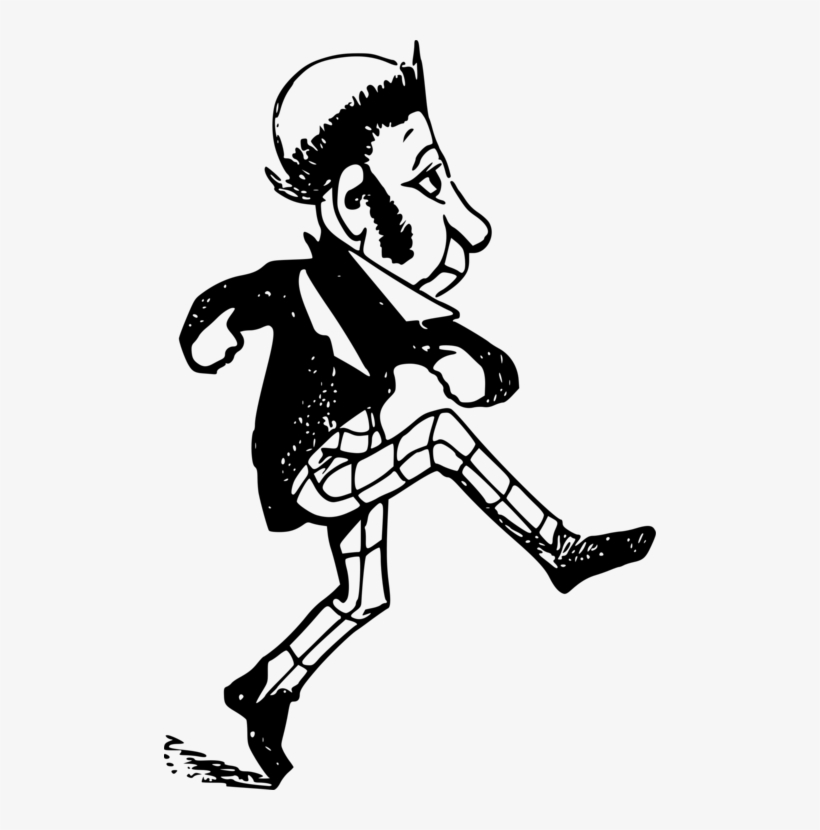 Drawing Man Cartoon Dance Silhouette - Clip Art, transparent png
