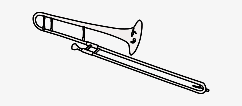 Trombone - Trombone Clipart Black And White, transparent png
