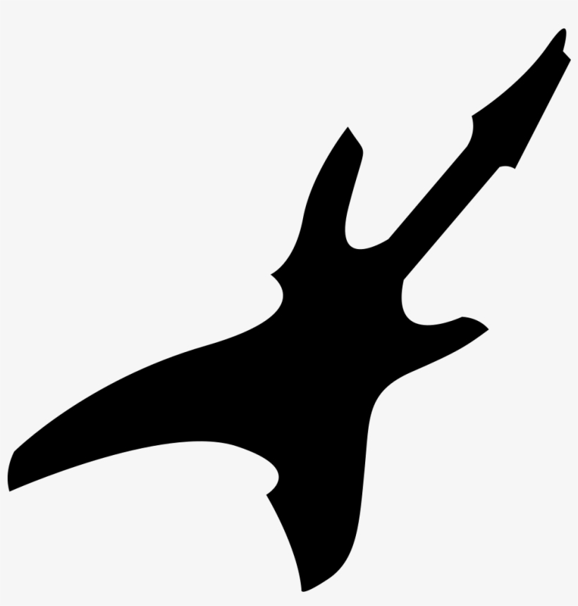 Electric Guitar Black Silhouette - Guitarra Electrica Silueta Png, transparent png