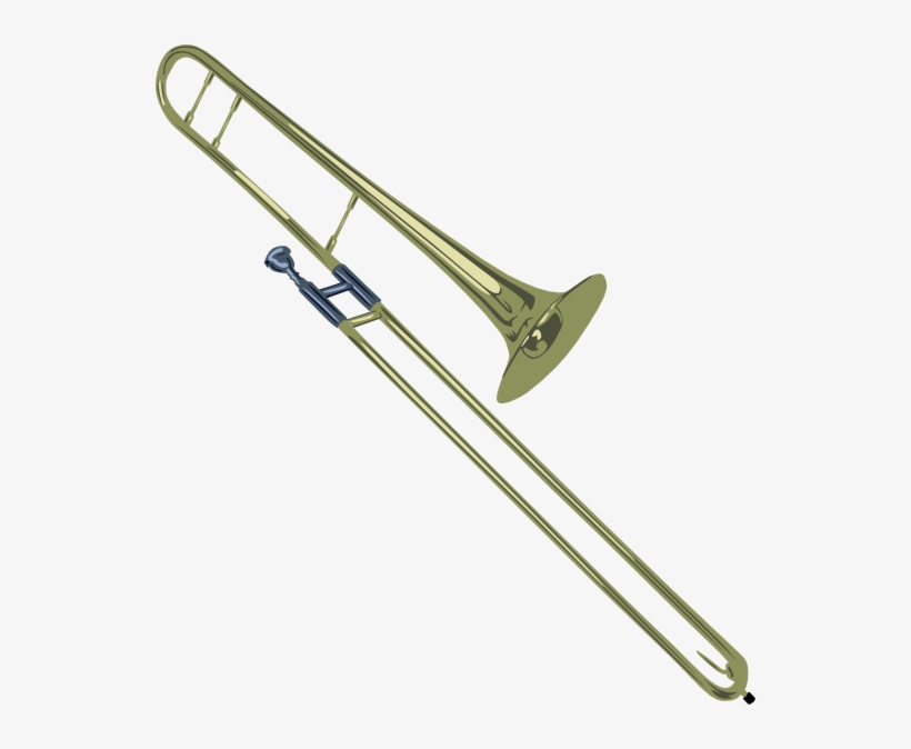 Free Vector Tenor Trombone Clip Art - Trombone Clip Art, transparent png