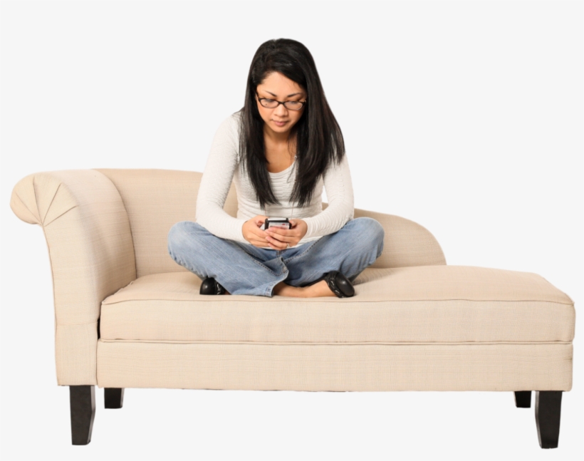 Tao Girl On Couch, transparent png