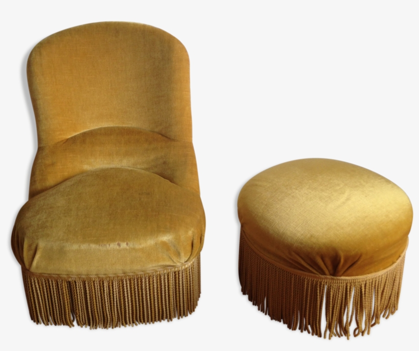 Toad With Fringe And His Ottoman In Yellow Velvet, transparent png
