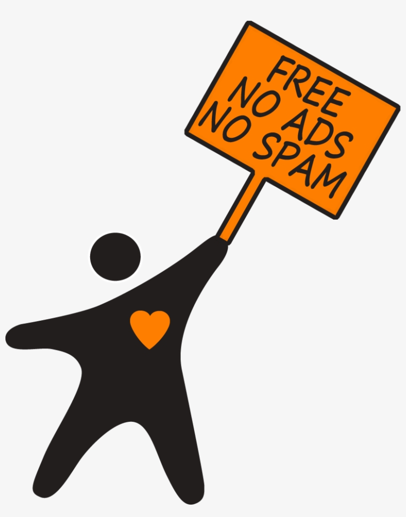 Free, No Ads, No Spam, Little Dude, transparent png
