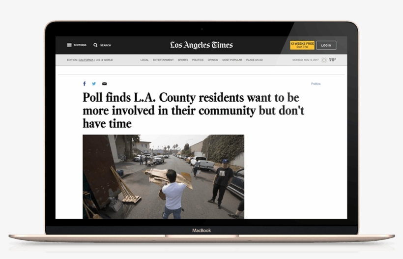 The La Times Ran Three Stories About The Poll, Which, transparent png