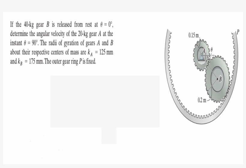 If The 40-kg Gear B Is Released From Rest At Theta, transparent png