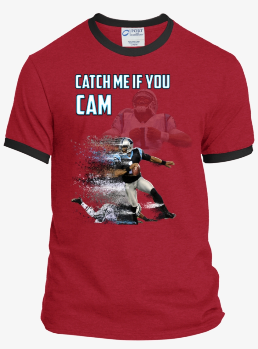 Cam Newton Panthers Custom Designed Fan Ringer Tee, transparent png