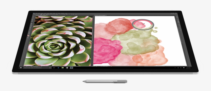 Computer Lowers To A Drawing Surface With Digital Pen, transparent png