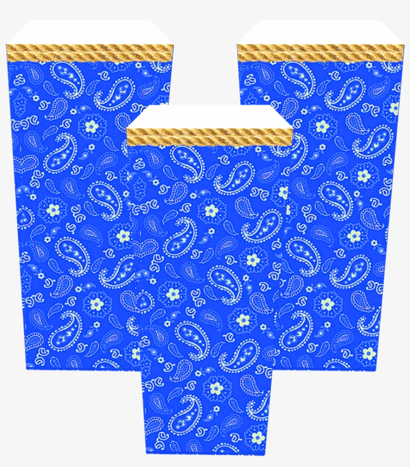 Popcorn Box Blue Bandana, transparent png