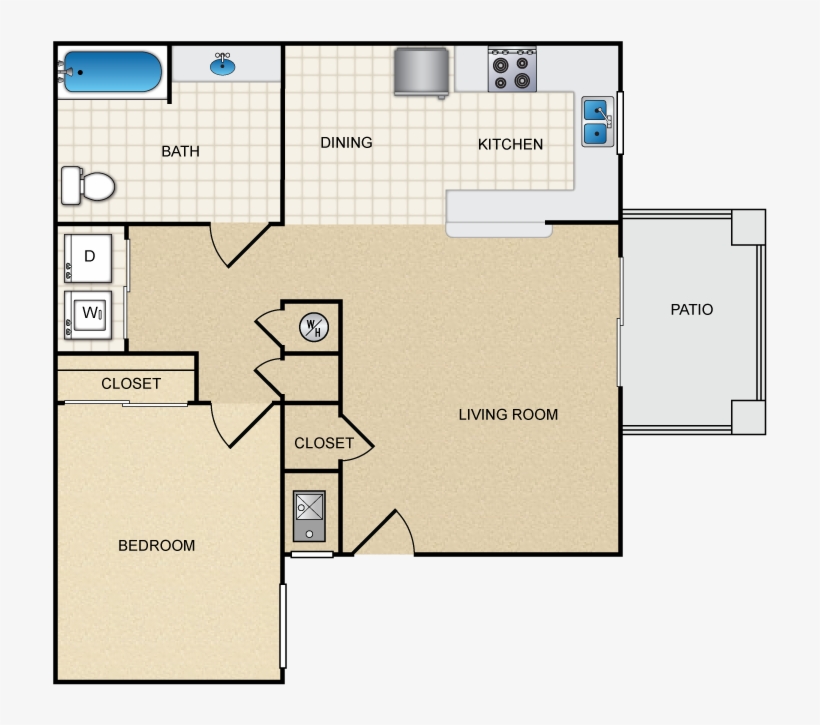 1 Bed 1 Bath, transparent png