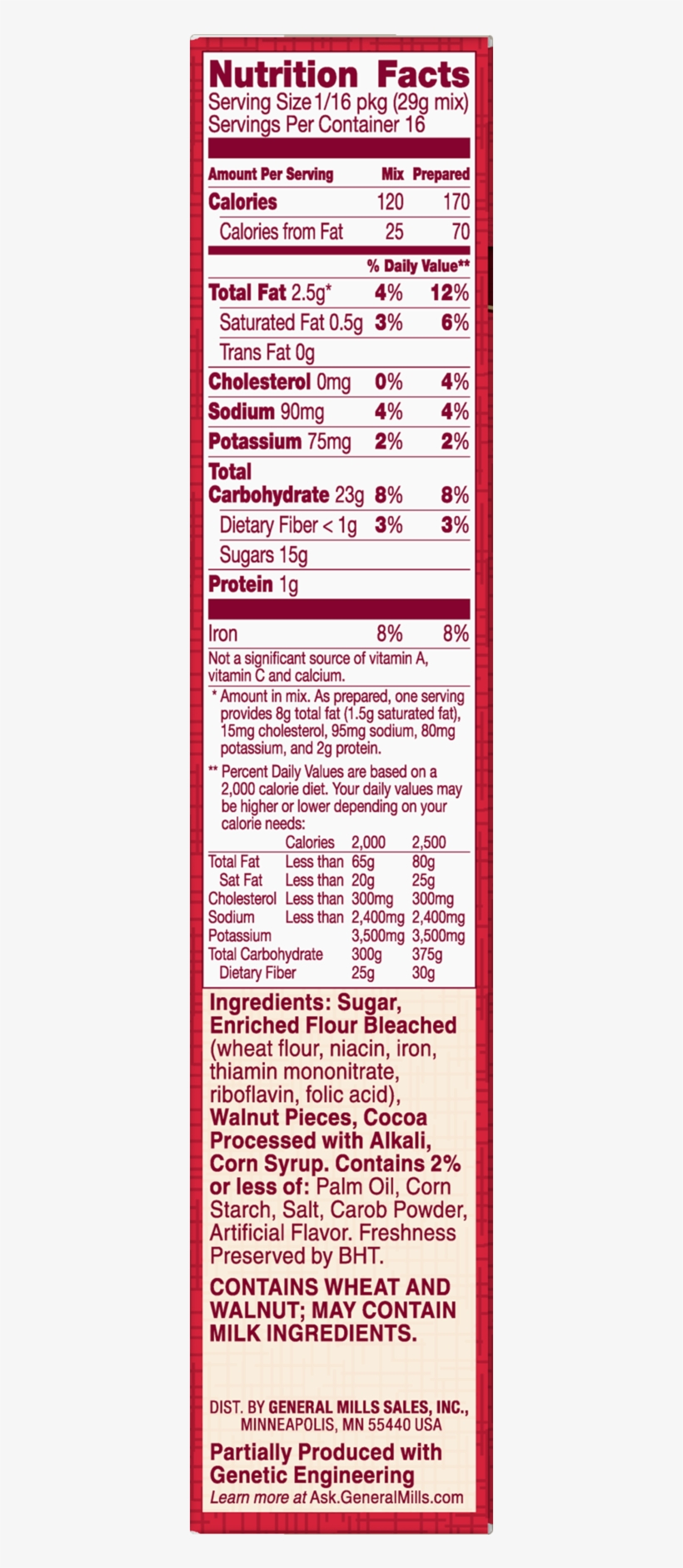 Betty Crocker Delights Brownie Mix Supreme Walnut,, transparent png