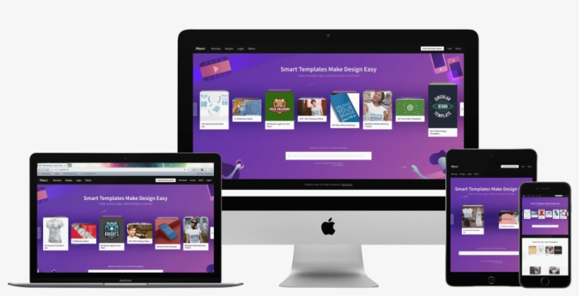 Imac, Macbook Pro, Ipad Mini And Iphone Mockup Over, transparent png