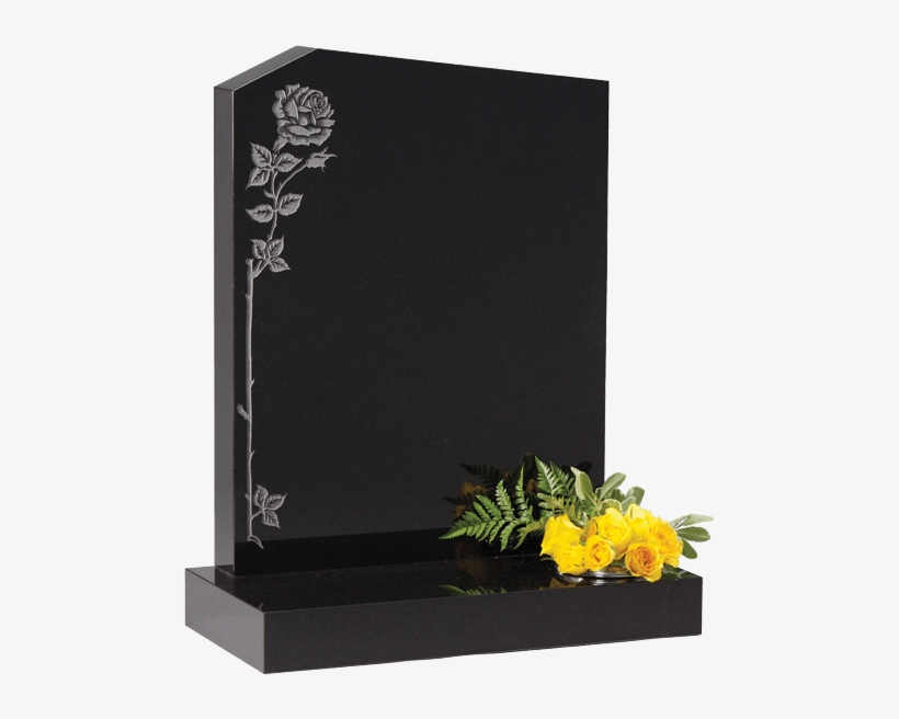 Headstone With Climbing Rose Design, transparent png