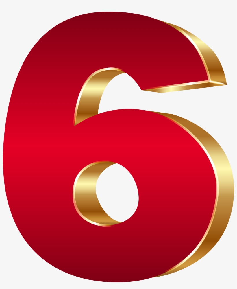 D Number Red Gold Png Clip, transparent png