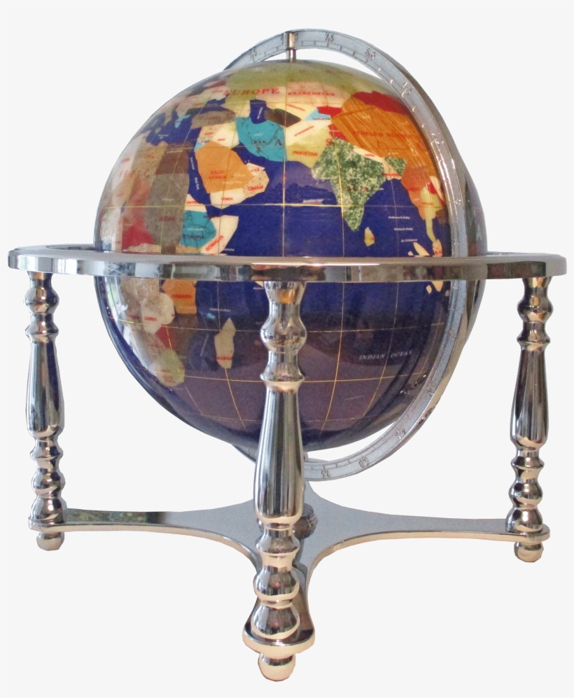 Globe Terrestre De Bureau 33 Cm Bleu Lapis 4 Pieds, transparent png