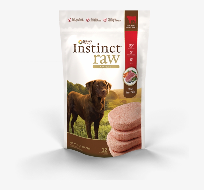Nature's Variety Instinct Raw Frozen Beef Patty, transparent png