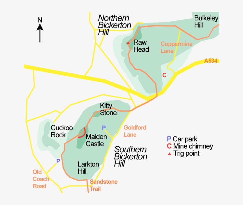 Bickerton Hill Map, transparent png