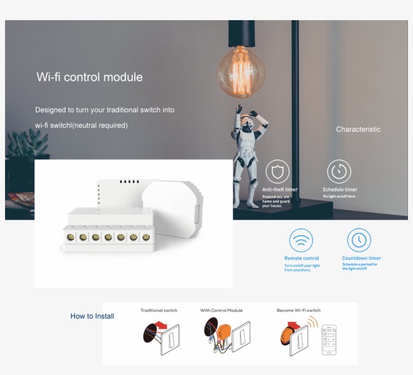 Designed To Turn Your Traditional Switch Into Wi-fi, transparent png