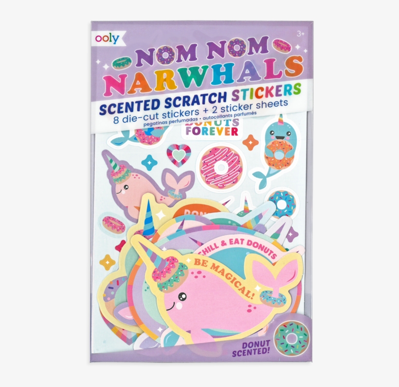 Nom Nom Narwhals Scented Stickers, transparent png