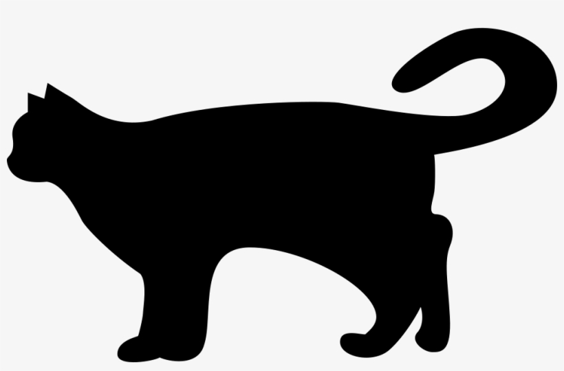 Cat Black Side View Silhouette Shape Comments, transparent png