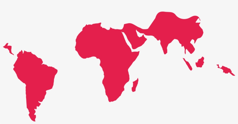 Mapa Mundi Pobreza - Simple World Map High Resolution, transparent png