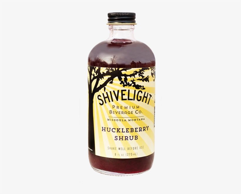 Huckleberry Shrub - Glass Bottle, transparent png