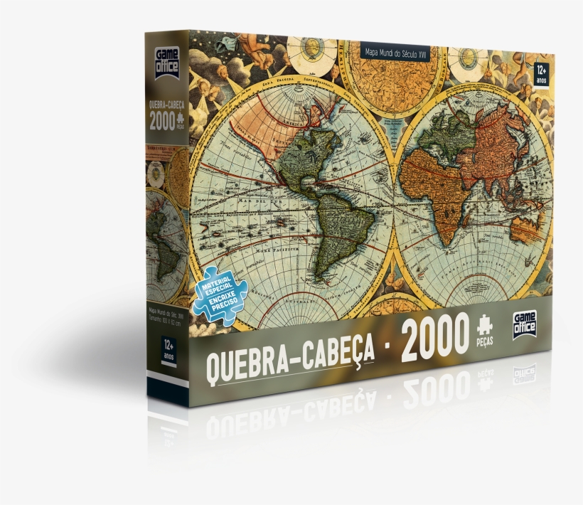 Quebra Cabeça 2000 Mapa Mundi, transparent png