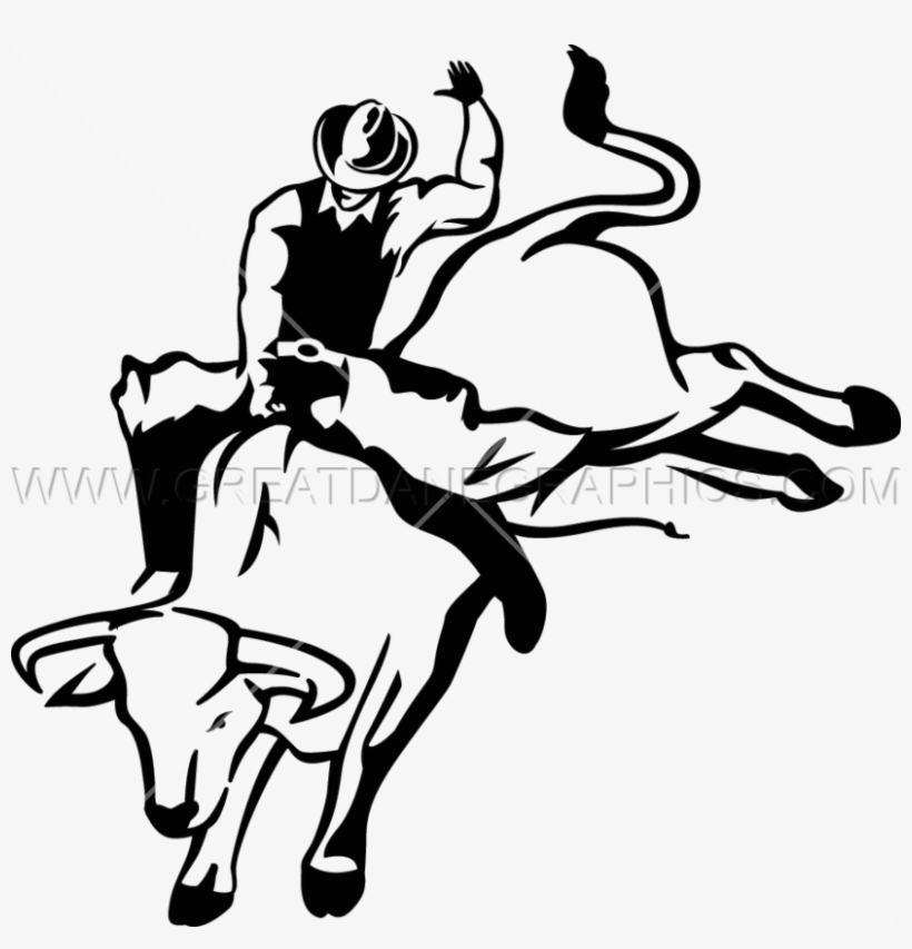 Image Result For Rodeo Drawings Easy Bull Riding - Bucking Bull Bull Riding Drawing Easy, transparent png
