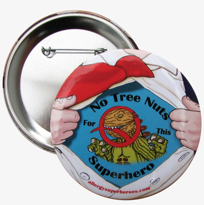 Tree Nut Allergy Superhero Boy Button - Badge, transparent png