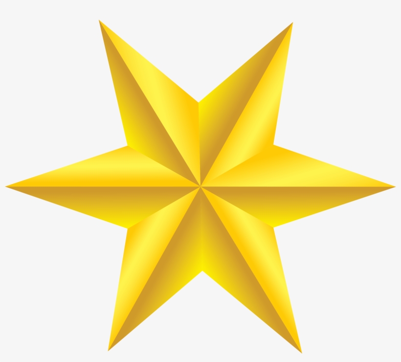 Gold Star Line Clipart - Dorada Estrella De Navidad Png, transparent png