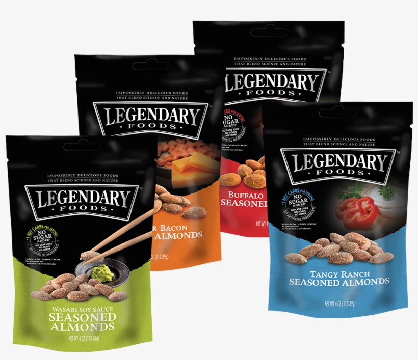 Variety Pack Seasoned Almonds-4oz, 4 Pack - Superfood, transparent png