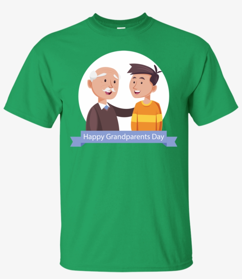 Grandfather With His Grandson - Shirt, transparent png