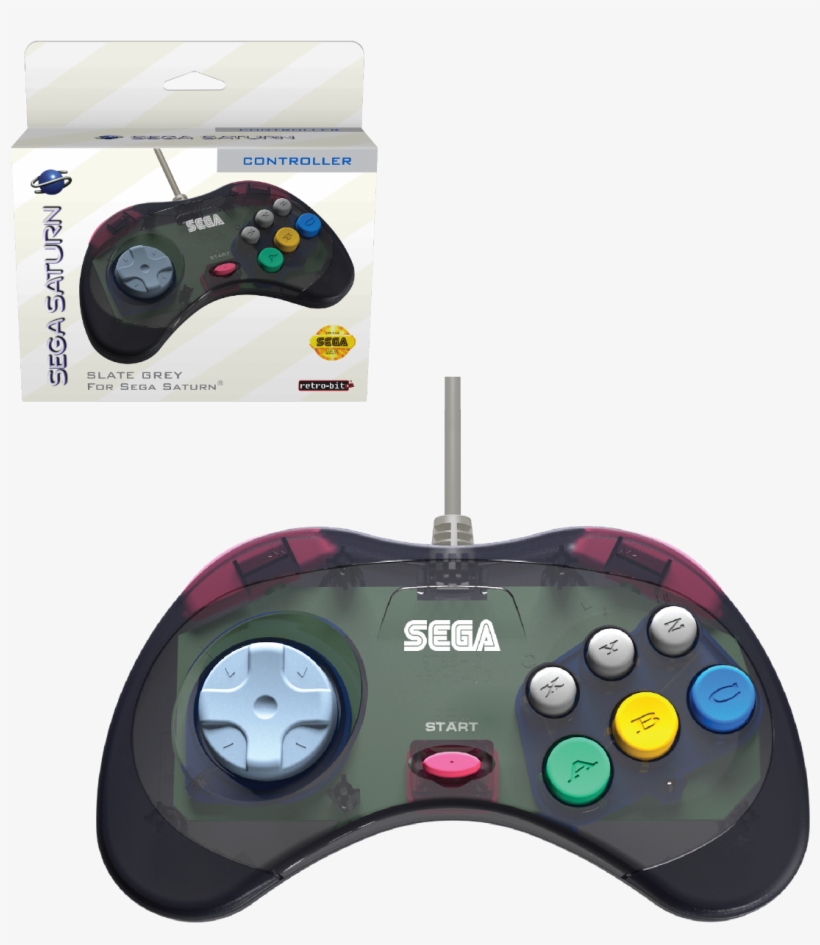 Sega Saturn 8-button Arcade Pad - Game Controller, transparent png