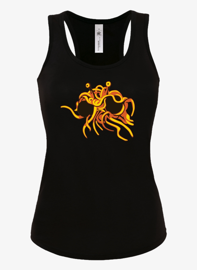 Flying Spaghetti Monster T-shirt Tanktop Black, transparent png