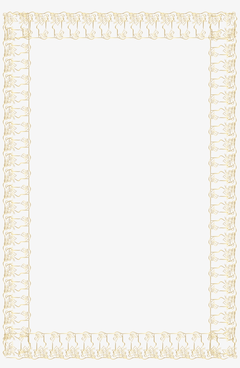 Decorative Gold Frame Border Png Transparent Image - Paper, transparent png