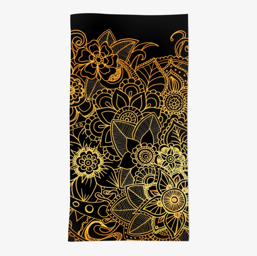 Toalha Floral Doodle Gold G523 De Medusa Graphicartna - Drawing, transparent png