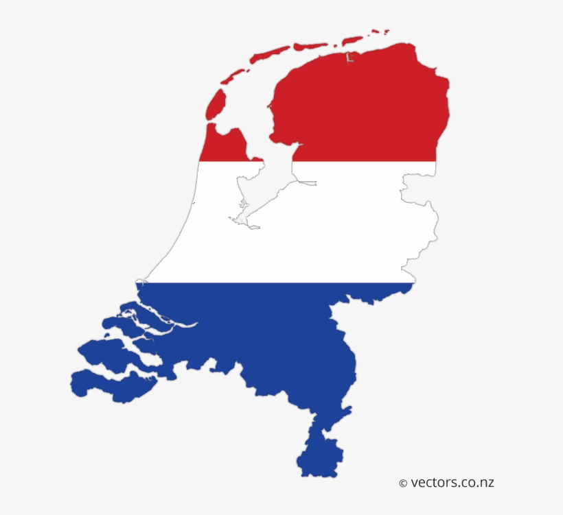 Flag Vector Map Of The Netherlands - Relief Map Of Holland, transparent png