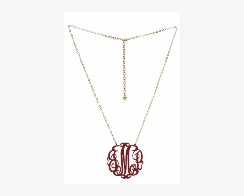 S Chain Necklace Design Moon And Lola Acrylic Script - Monogrammed Necklace, transparent png