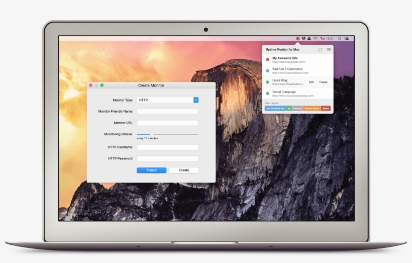 Meet Uptime Monitor For Mac, A Lightweight Mac Osx - Apple Imac High Res, transparent png