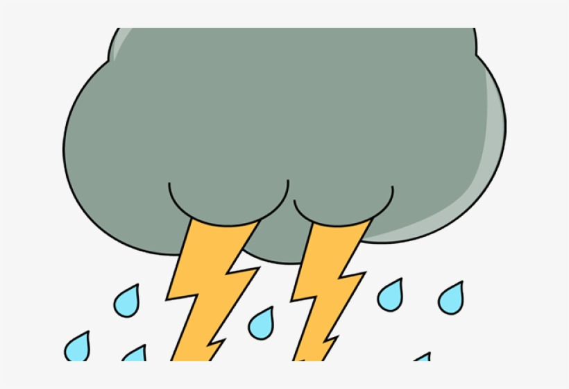 Gray Clipart Rain Cloud - Weather Clipart, transparent png