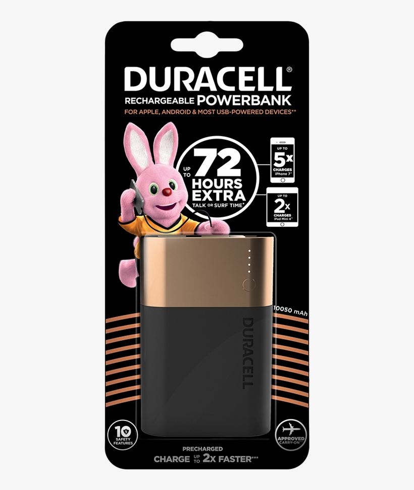 Power Bank Up To 72 Hours Extra Talk Or Surf Time - Duracell Powerbank, transparent png