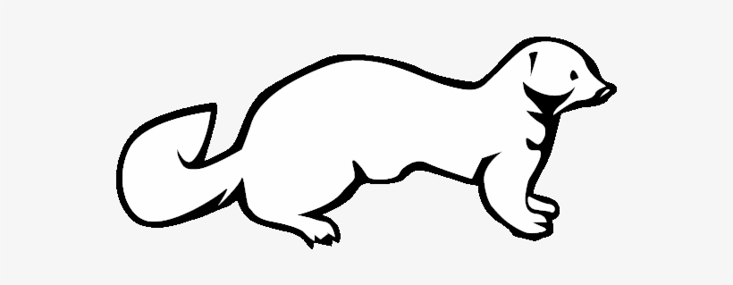 Weasel Clipart Mink - Line Art, transparent png