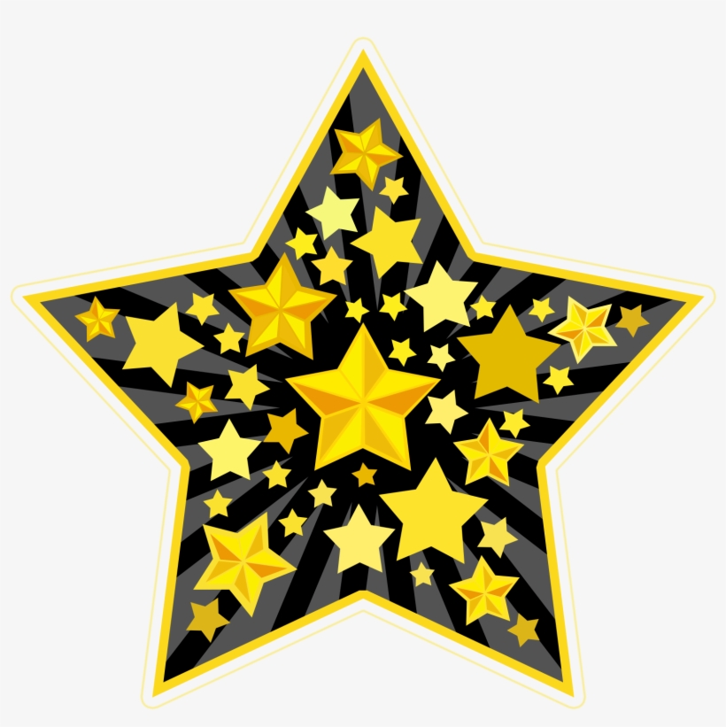 Stars Golden Glitter Png And Psd - Motif, transparent png