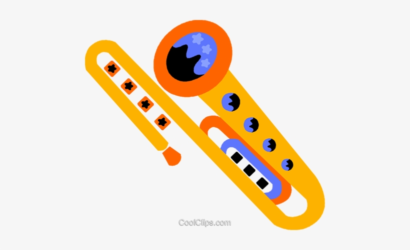 Trombone Royalty Free Vector Clip Art Illustration - Illustration Trombone, transparent png