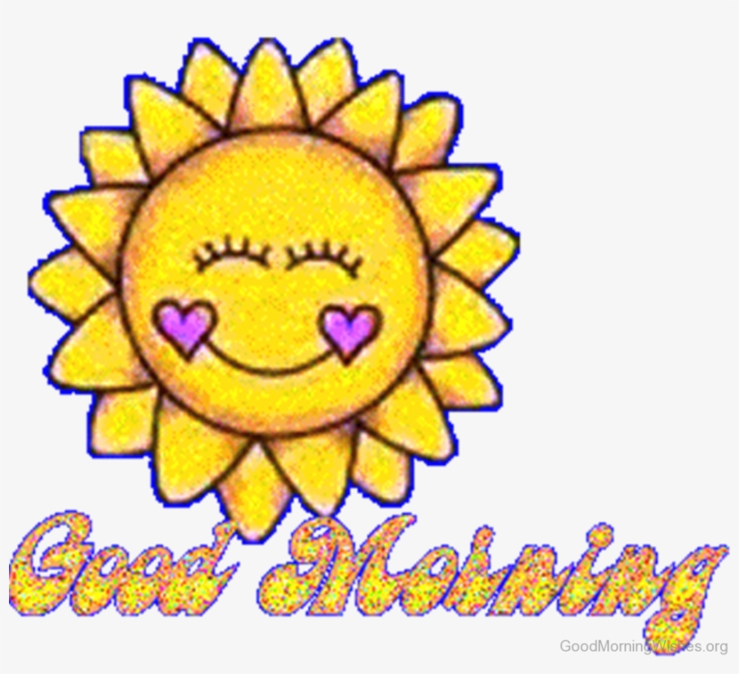Sun Clipart Animation - Sunflower Good Morning Gif, transparent png