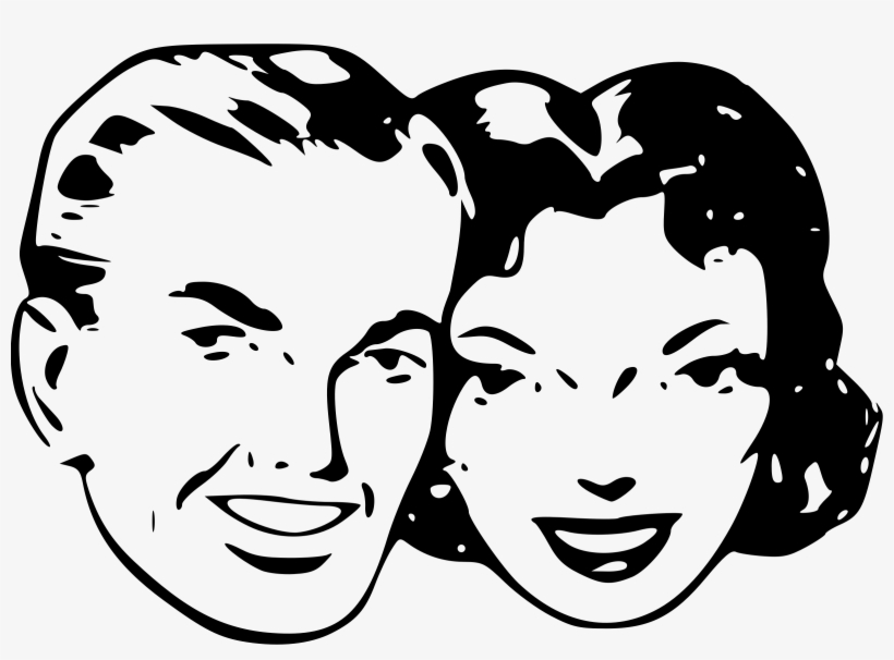 This Free Icons Png Design Of Happy Retro Couple, transparent png