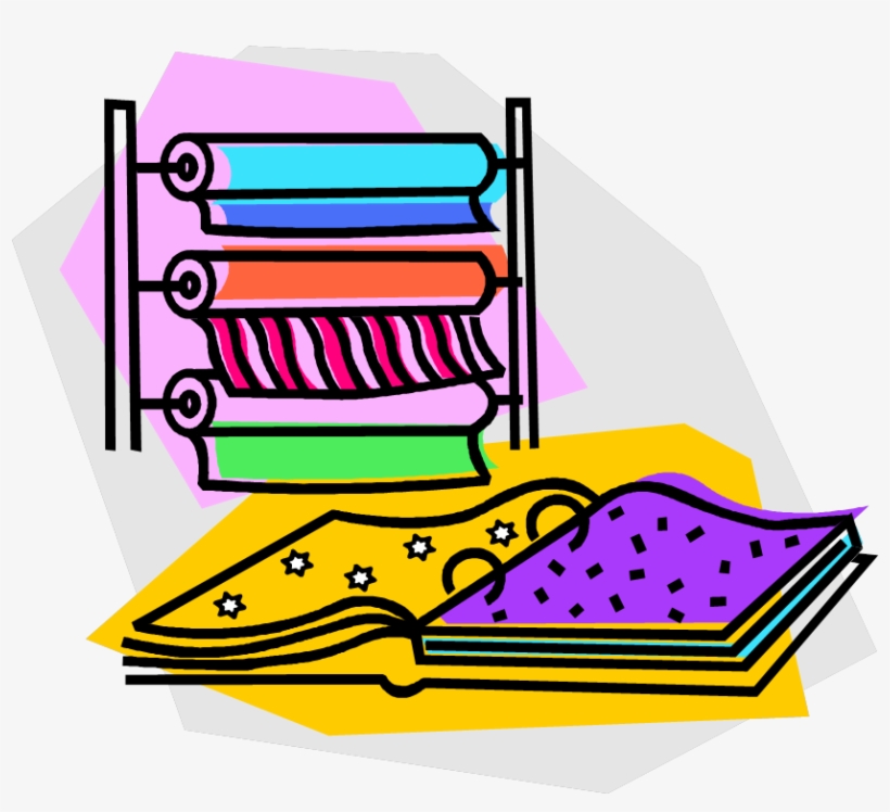 Material At A Fabric Store Royalty Free Vector Clip Fabric Clip Art