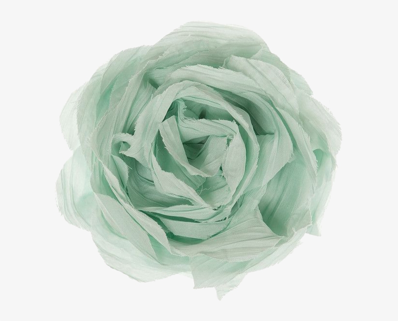 Fabric Flower Png - Mint Green And Grey Outfit, transparent png