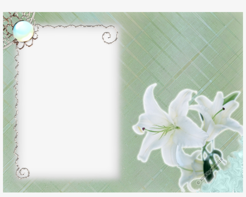White Flower Frame Png Transparent - White Flower Frames Png, transparent png