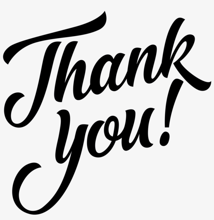 Thank You - Calligraphy, transparent png
