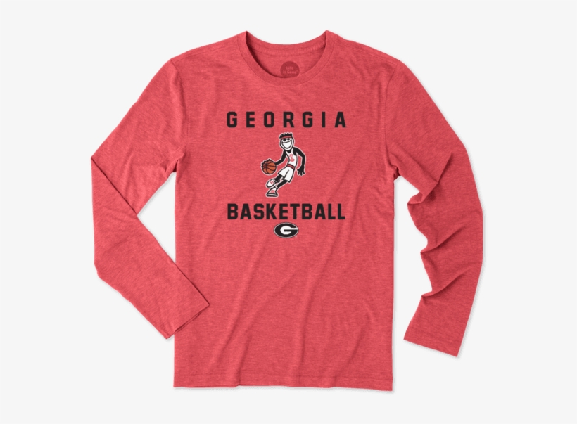 Men's Georgia Bulldogs Jake Athlete Long Sleeve Cool - Life Is Good Shirt, transparent png